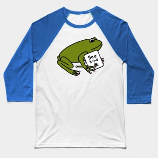 Bee Kind Frog Baseball T-Shirt